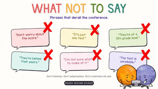 Six phrases K-5 teachers should not say at parent conferences about MAP scores