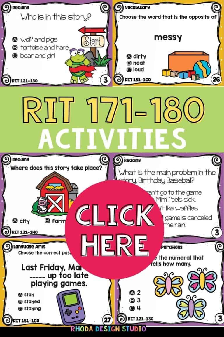 Math and reading activities for K-5 students at RIT 171-180