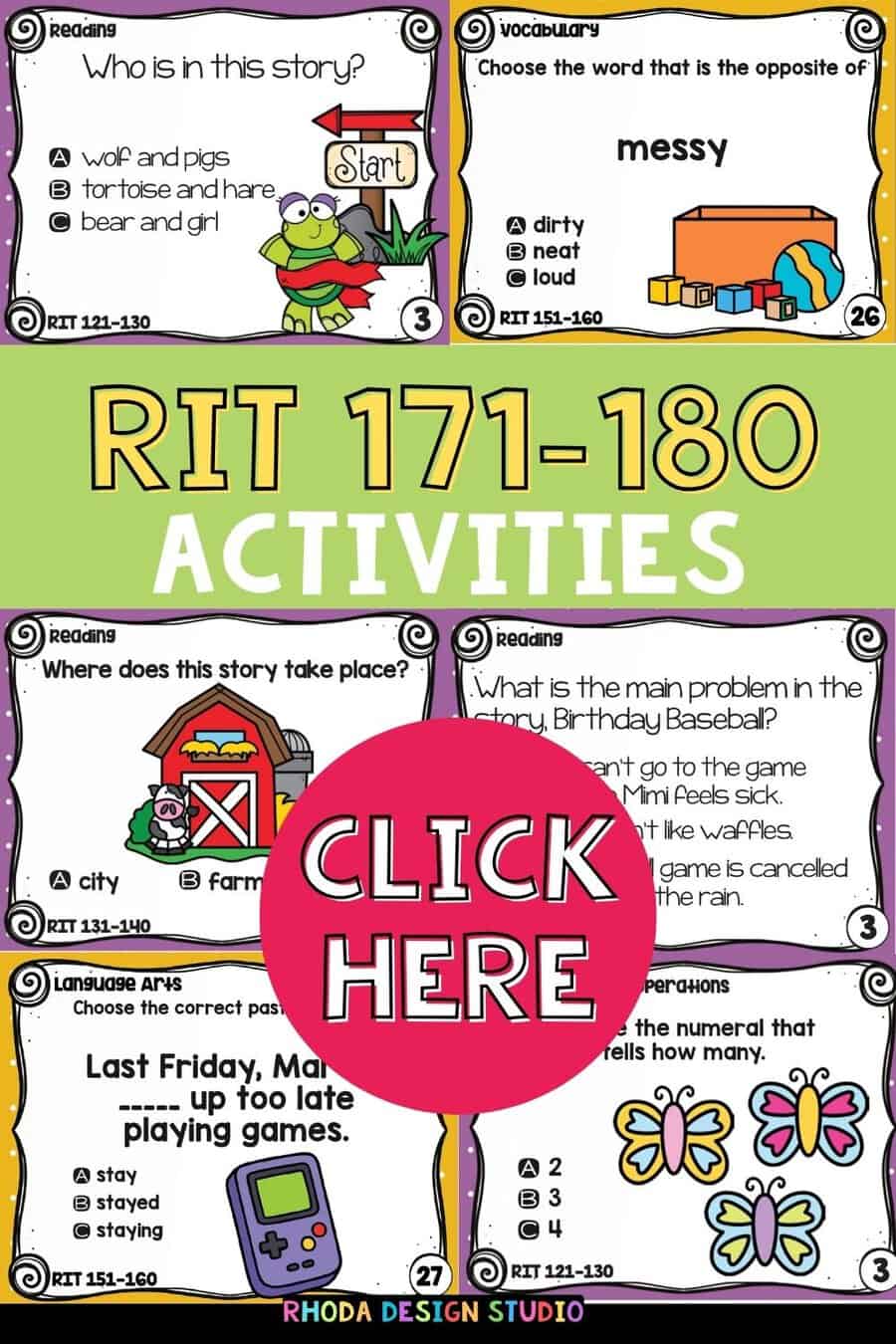 Math and reading activities for K-5 students at RIT 171-180