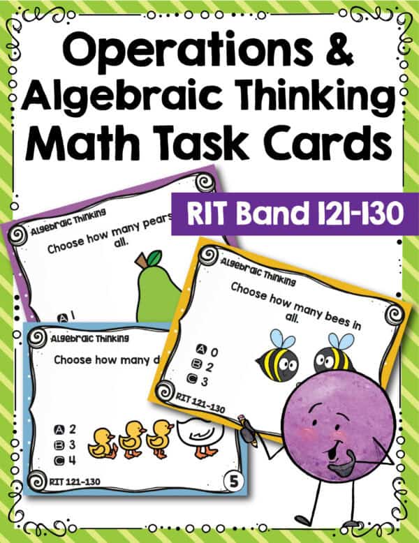Pre-operation foundation task cards cover for K-5 students at RIT 121-130
